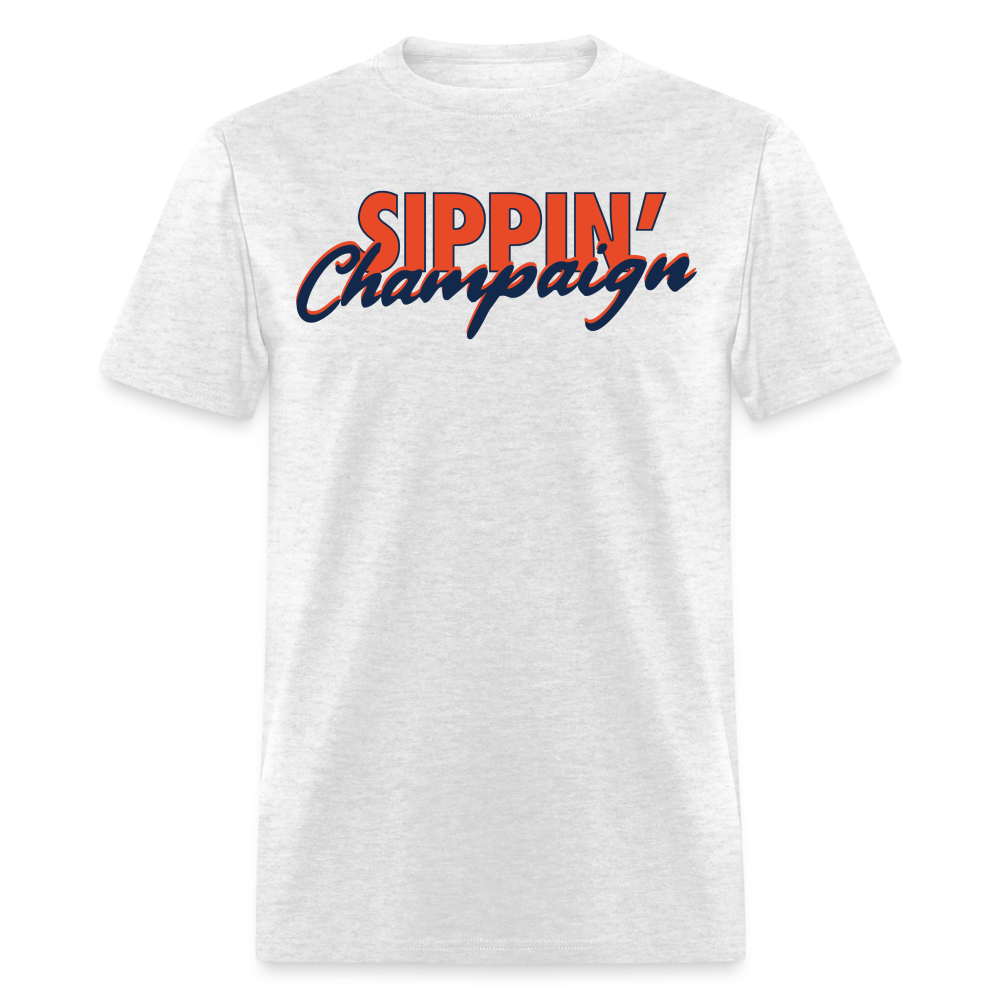 The Sippin' Champaign Tee - light heather gray