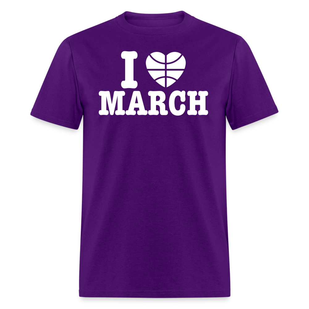The I Love March Tee - purple