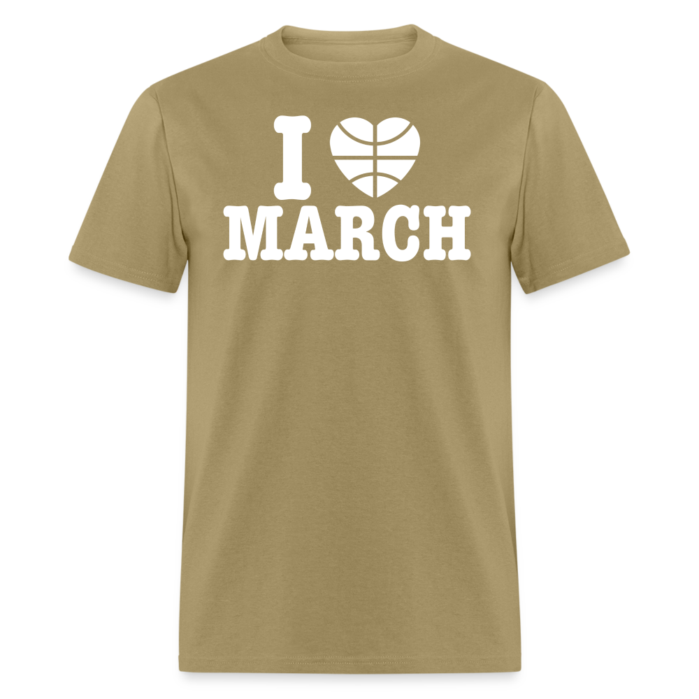 The I Love March Tee - khaki
