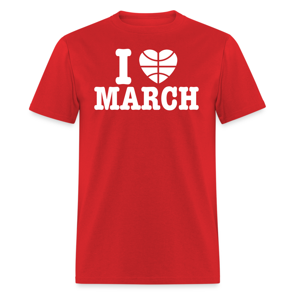 The I Love March Tee - red