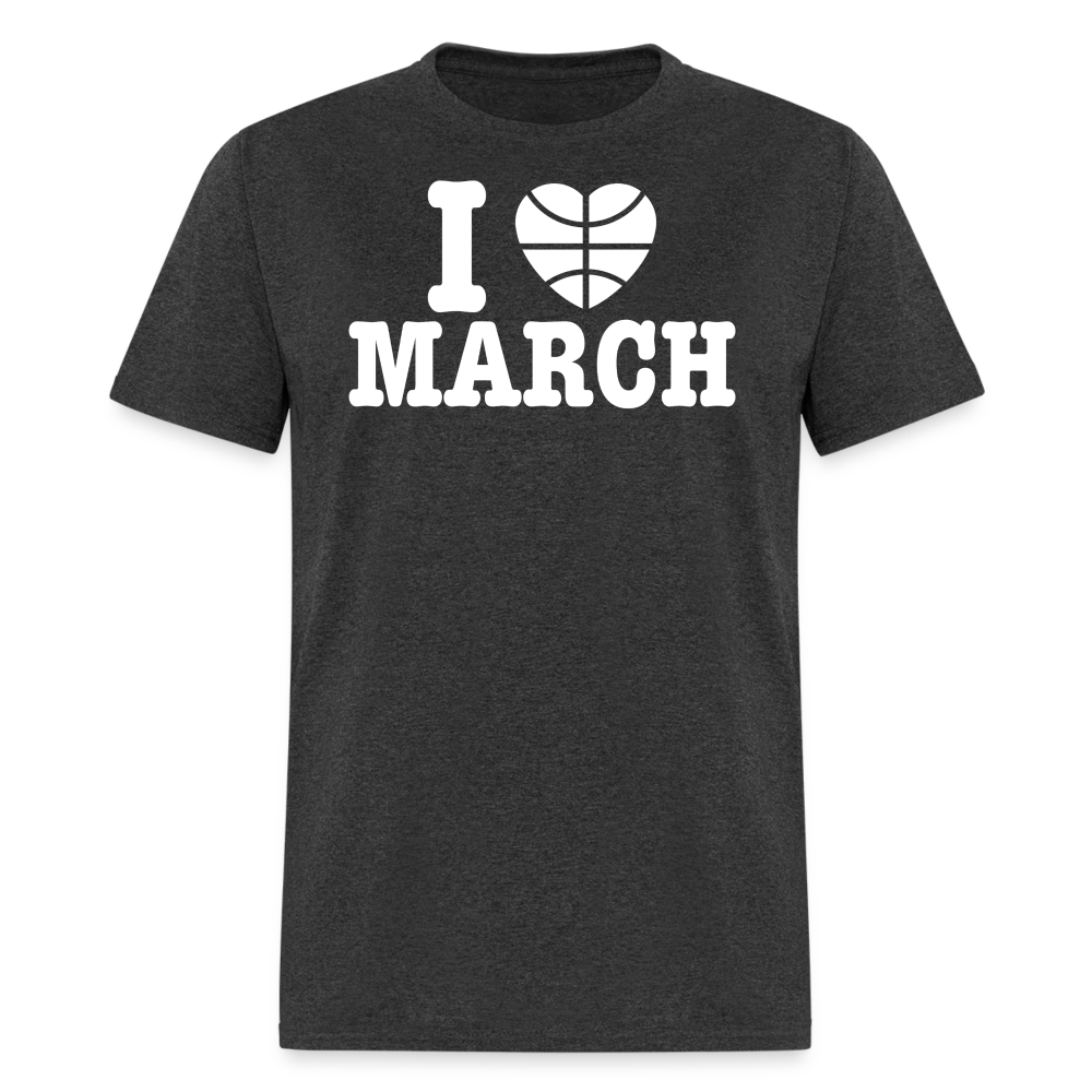 The I Love March Tee - heather black
