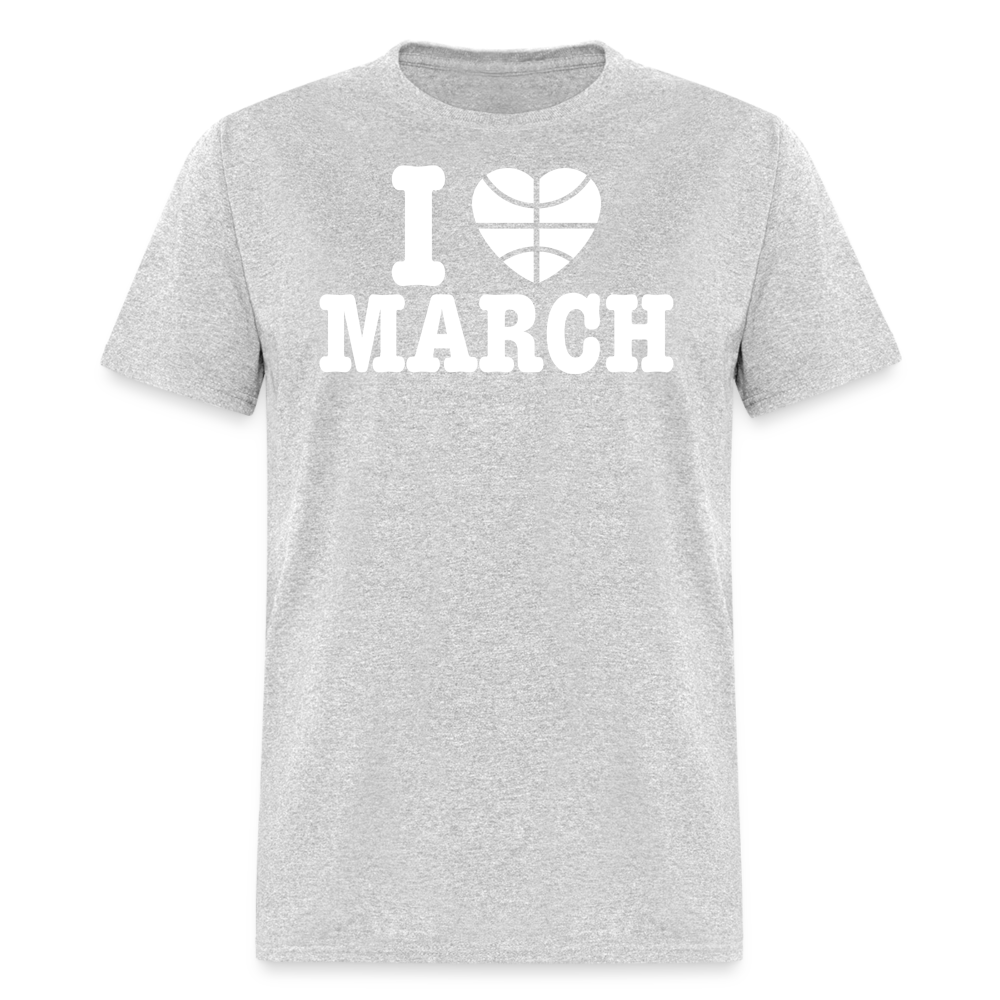 The I Love March Tee - heather gray