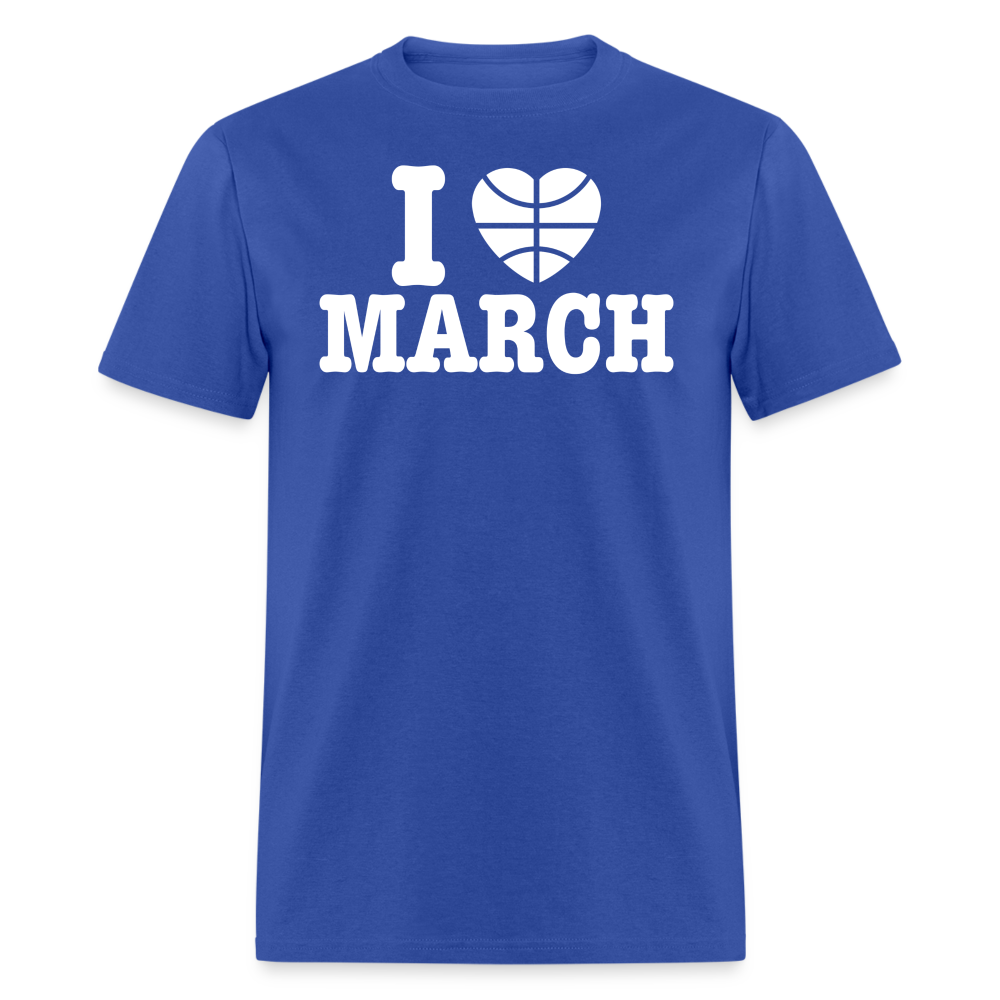 The I Love March Tee - royal blue