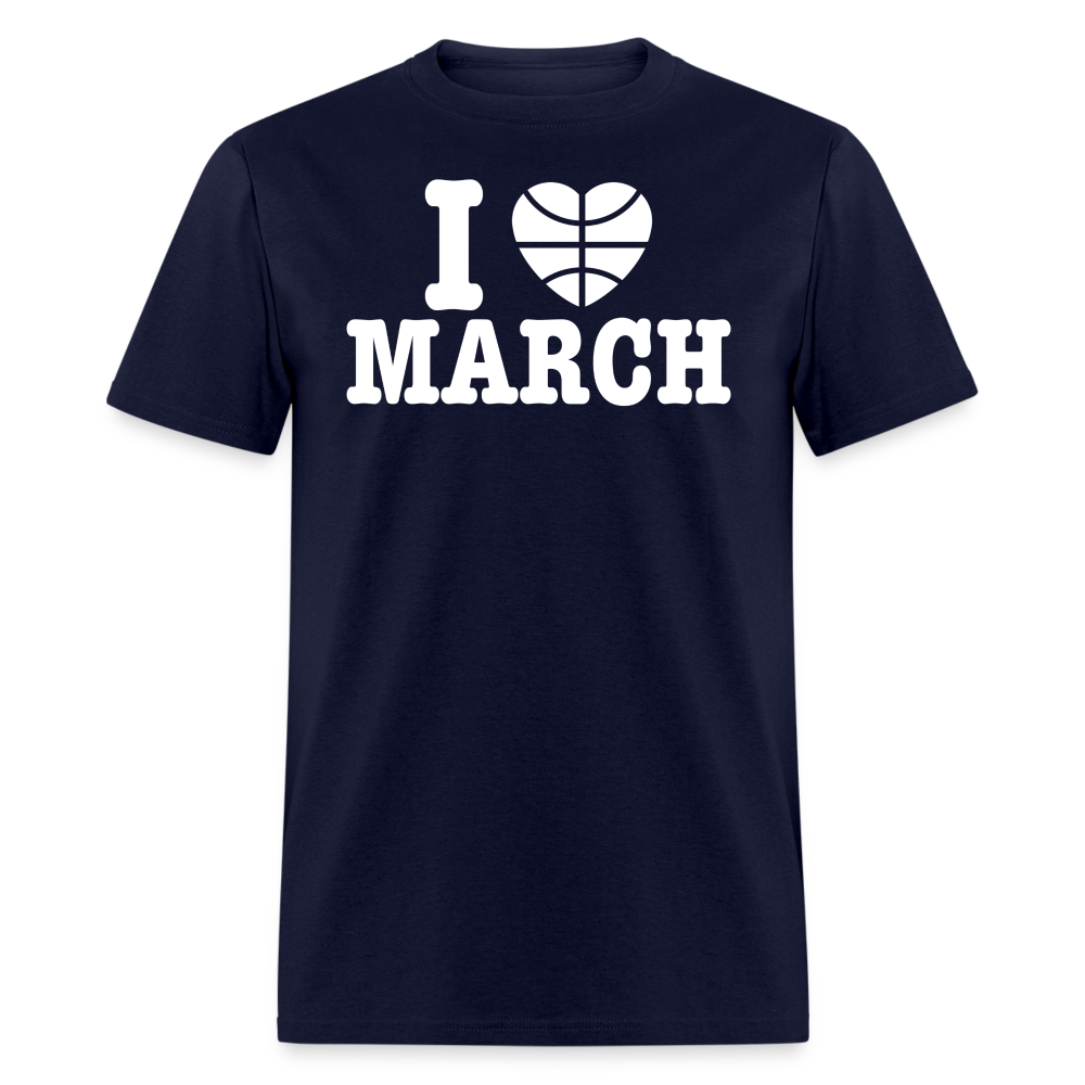 The I Love March Tee - navy