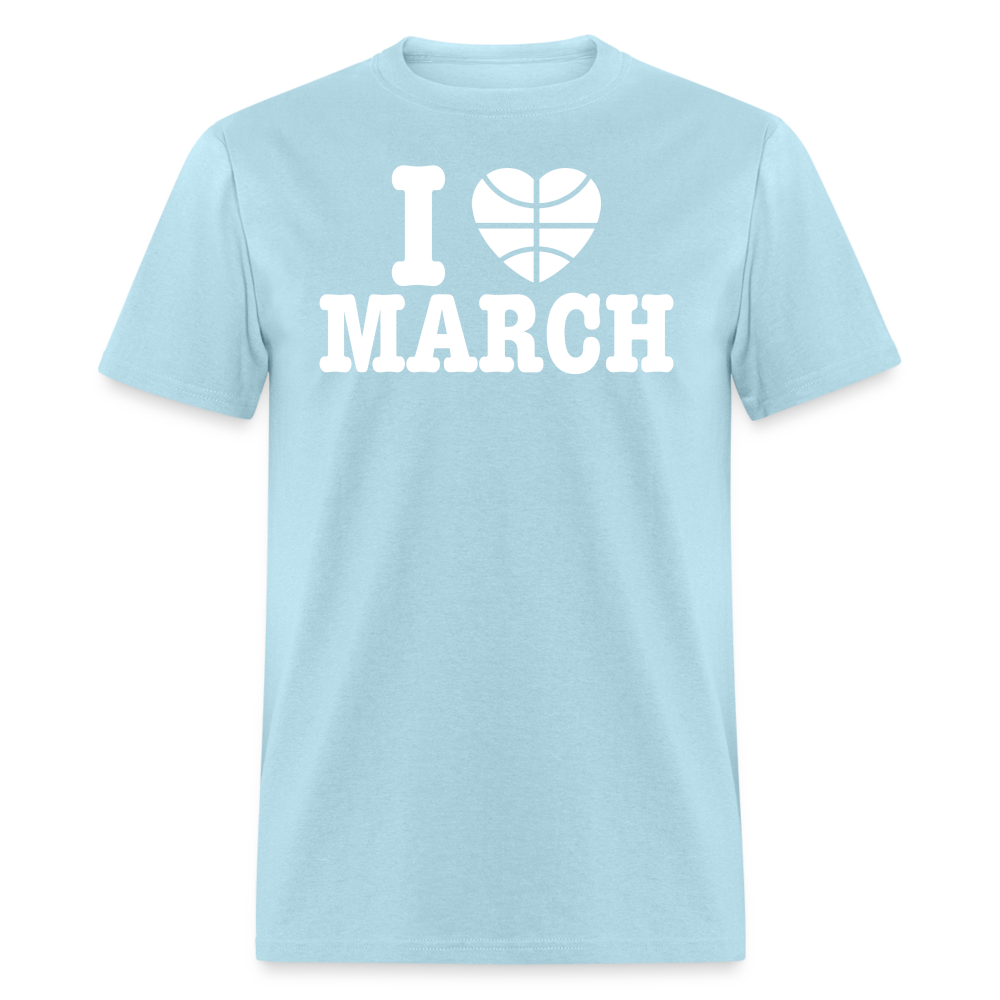 The I Love March Tee - powder blue