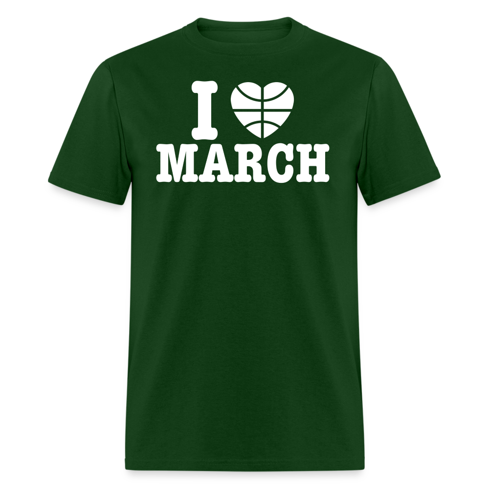 The I Love March Tee - forest green