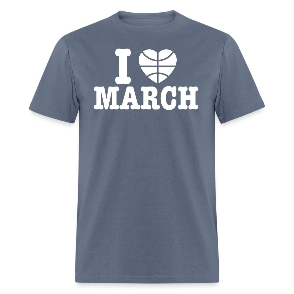 The I Love March Tee - denim
