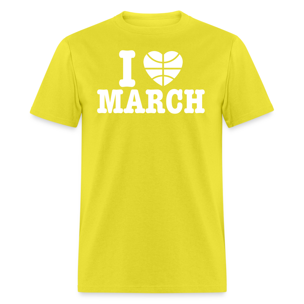 The I Love March Tee - yellow
