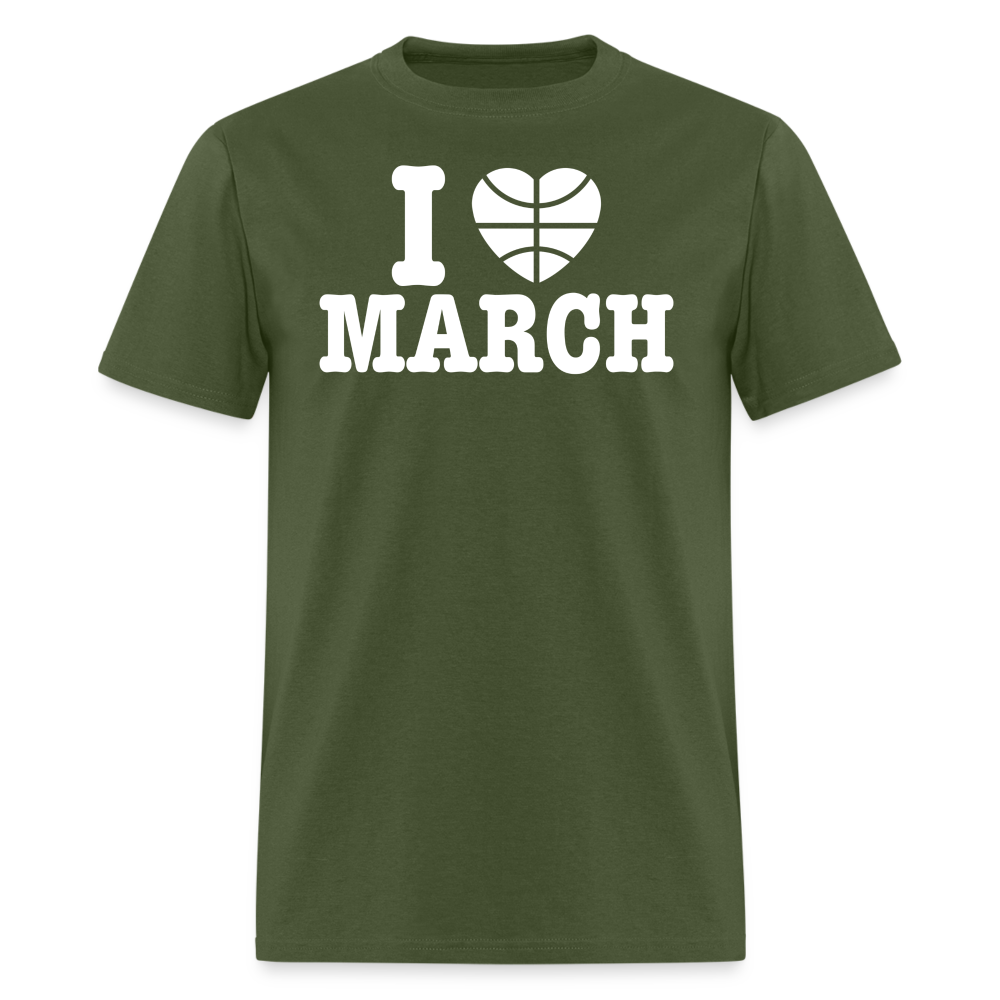 The I Love March Tee - military green