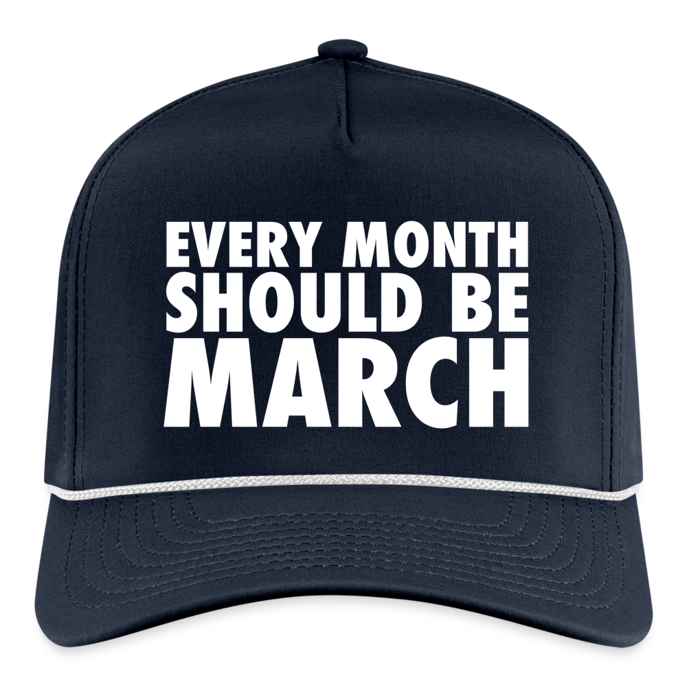 The Every Month Should Be March Rope Cap - navy/white