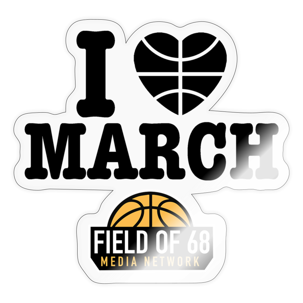 I Love March Sticker - transparent glossy