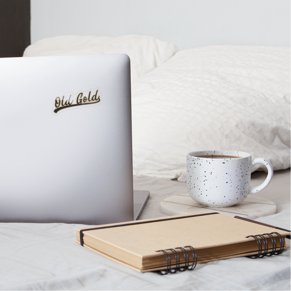 The Old Gold Sticker - transparent glossy