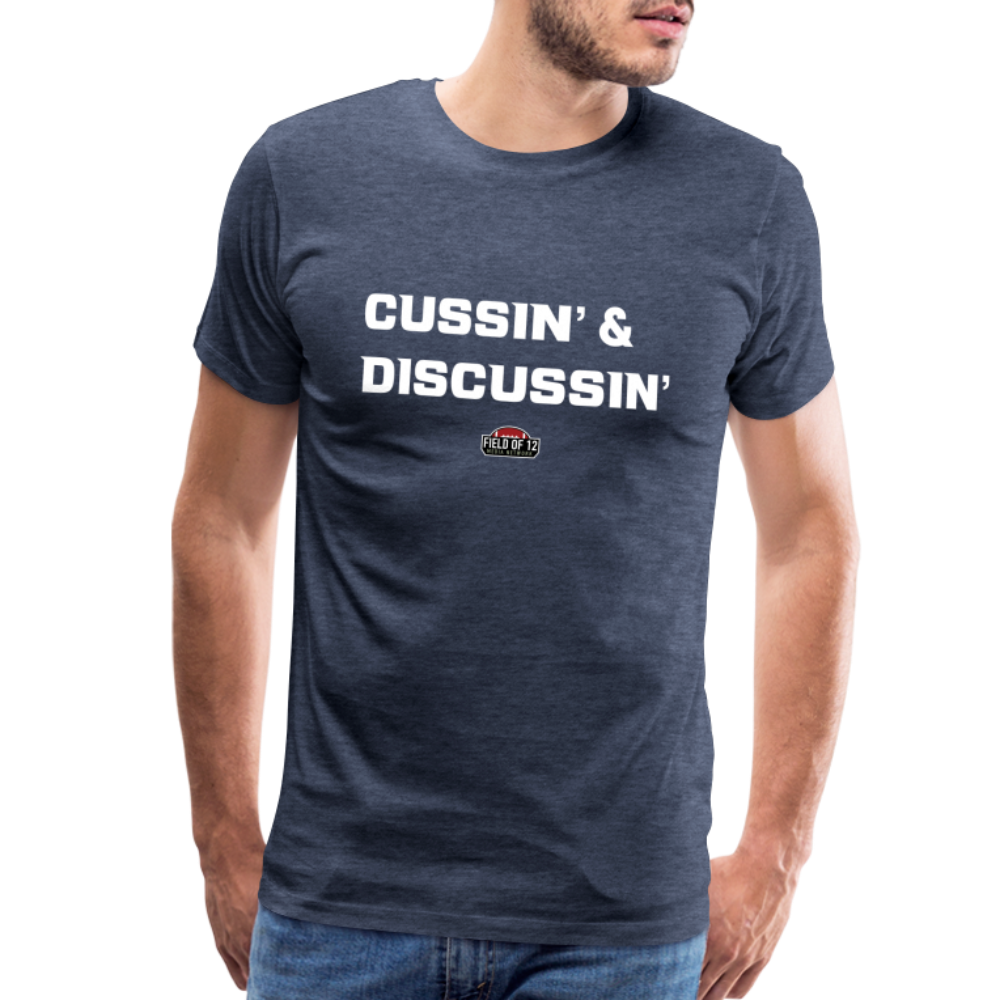 Cussin Tee - heather blue