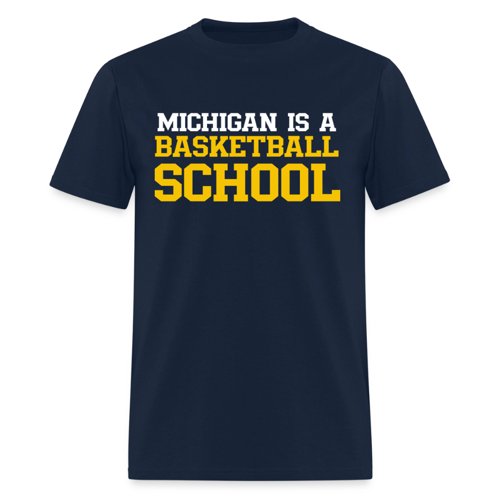 Michigan Basketball School Tee - navy