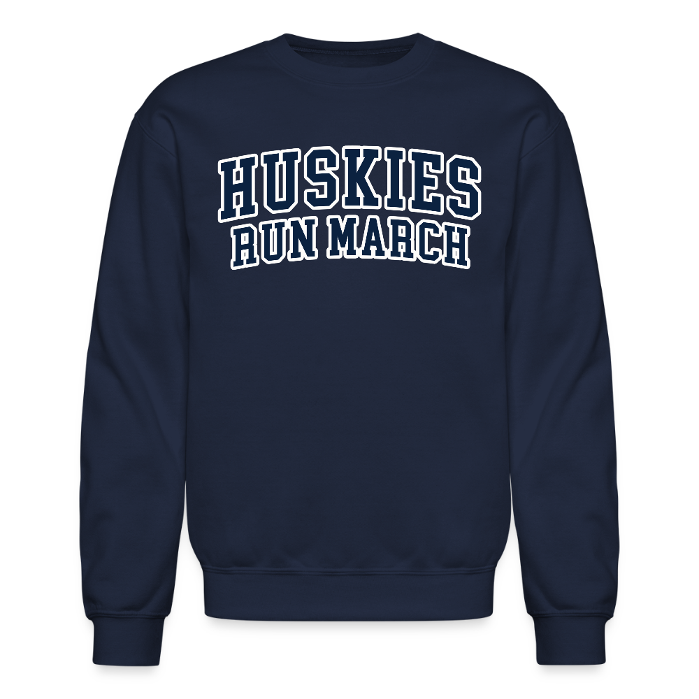 Huskies Run March Crewneck Sweatshirt - navy