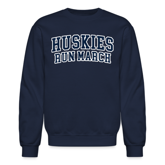 Huskies Run March Crewneck Sweatshirt - navy