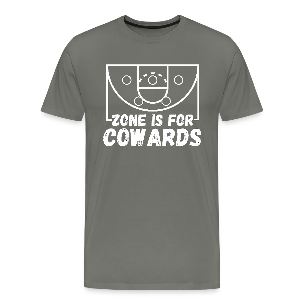 Zone is for Cowards Tee - asphalt gray