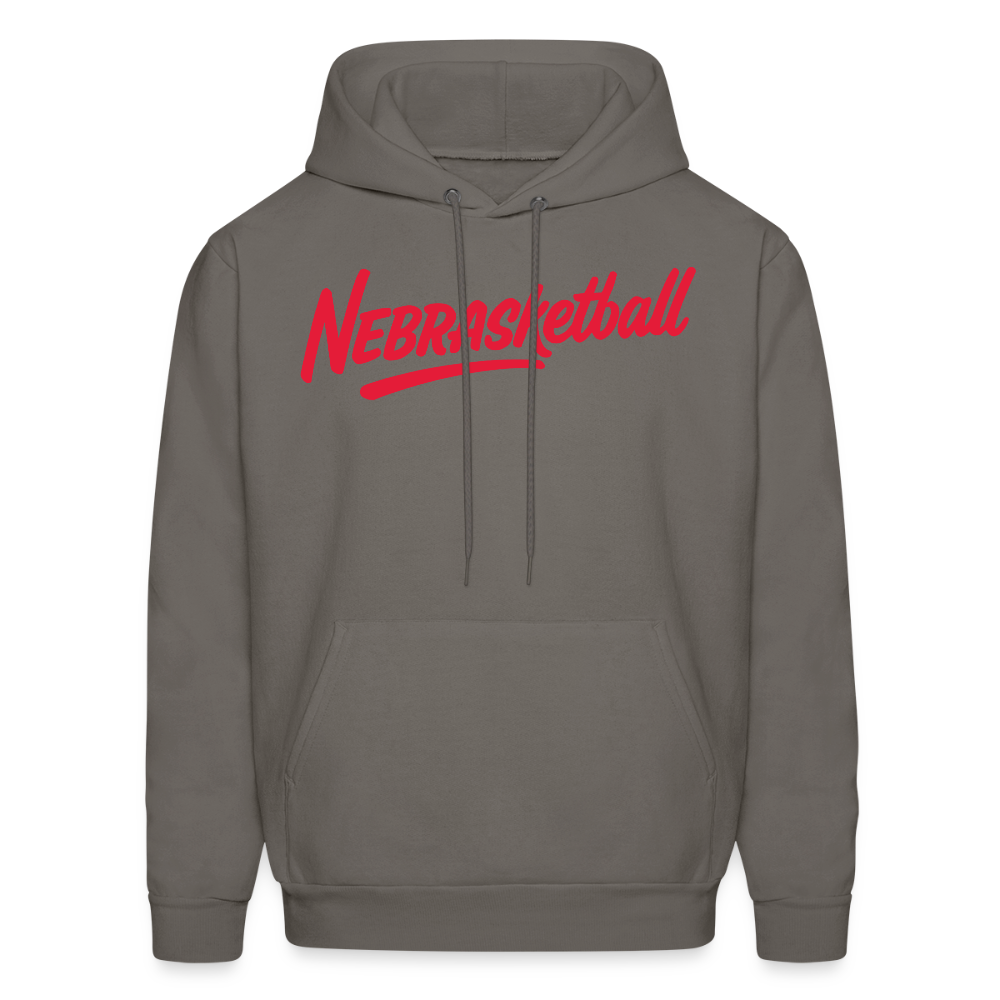 Nebrasketball Men's Hoodie - asphalt gray