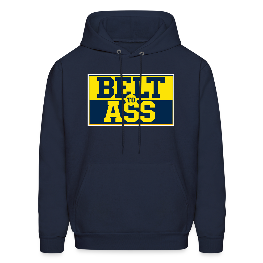 Michigan Belt to Ass Men's Hoodie - navy