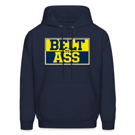 Michigan Belt to Ass Men's Hoodie - navy