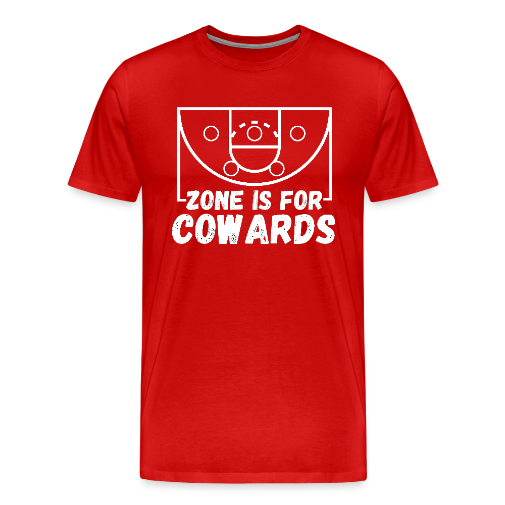 Zone is for Cowards Tee - red