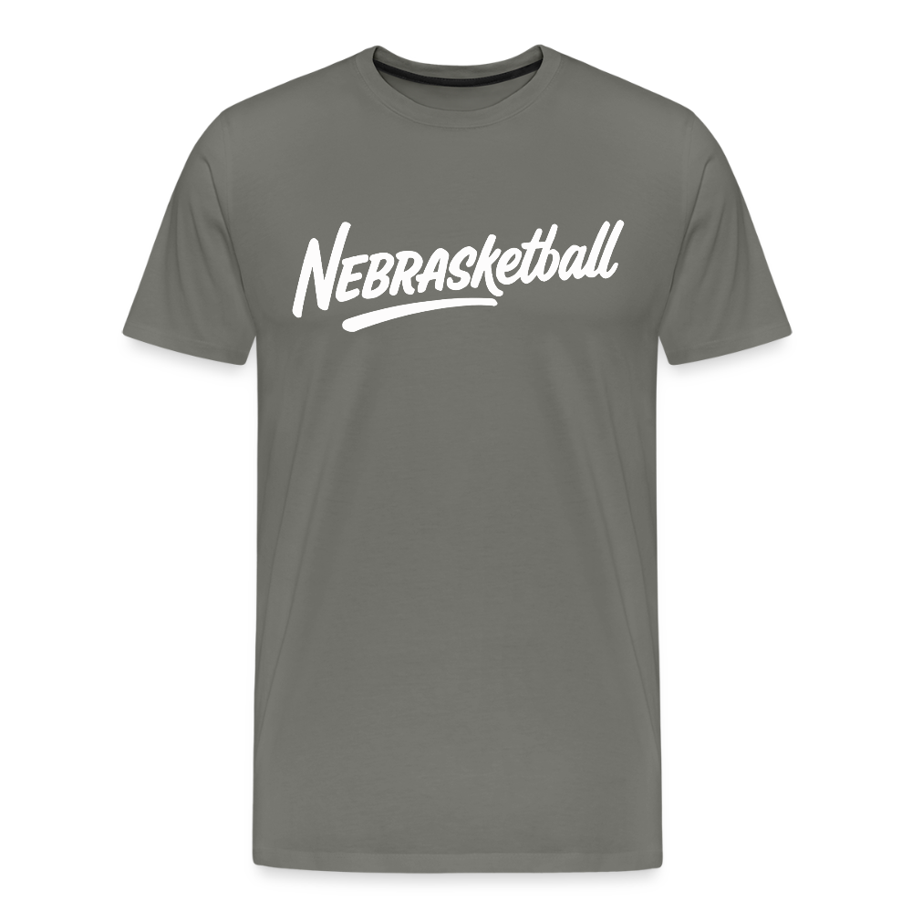 Nebrasketball Tee - asphalt gray