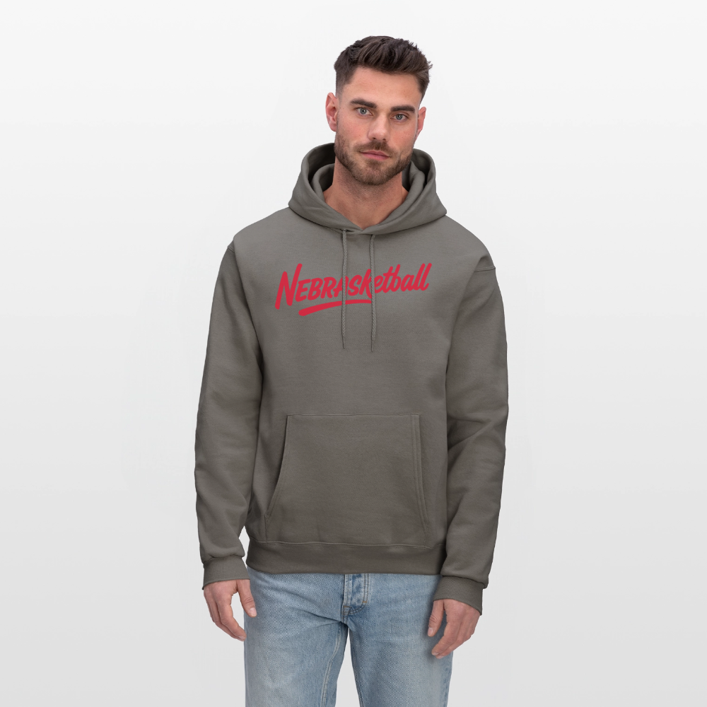 Nebrasketball Men's Hoodie - asphalt gray