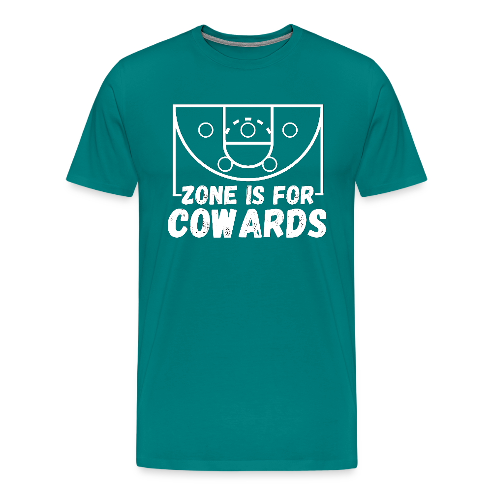 Zone is for Cowards Tee - teal