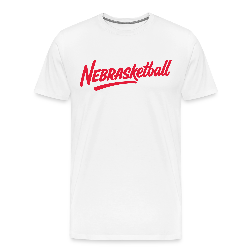 Nebrasketball Tee (Red) - white