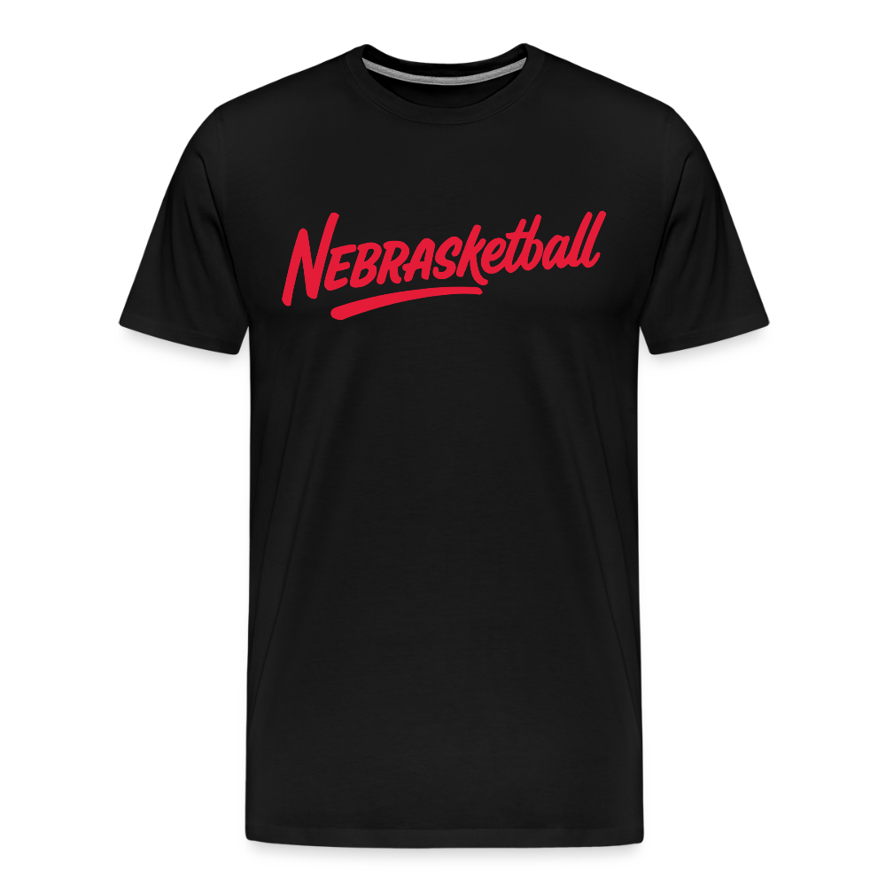 Nebrasketball Tee (Red) - black