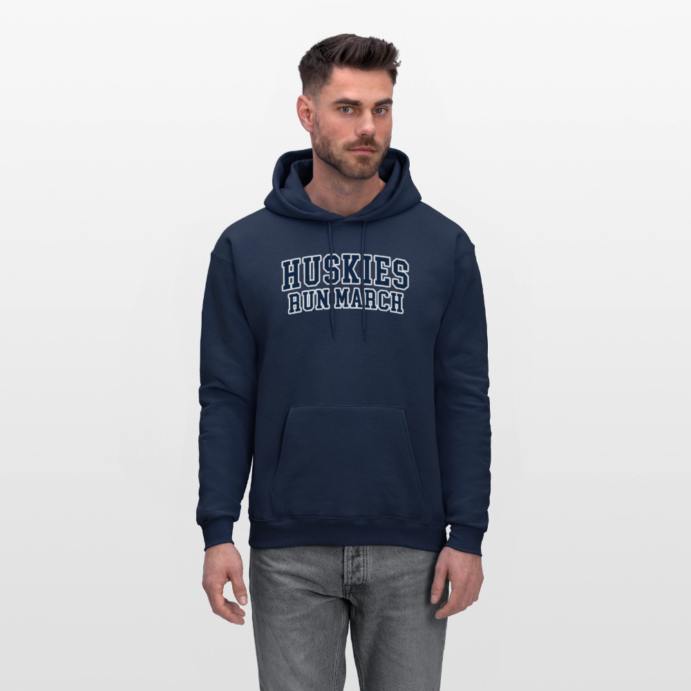Huskies Run March Men's Hoodie - navy