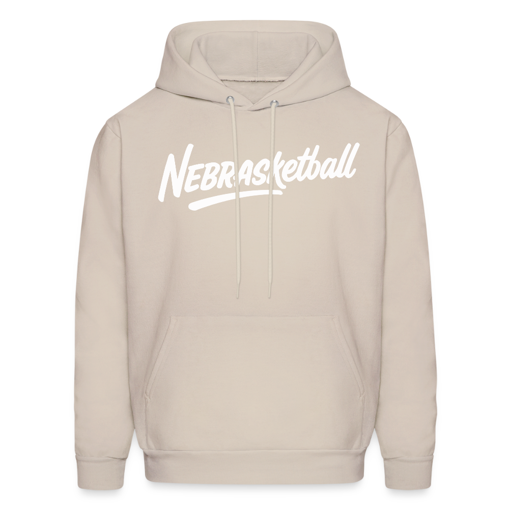 Nebrasketball Men's Hoodie (White) - Sand
