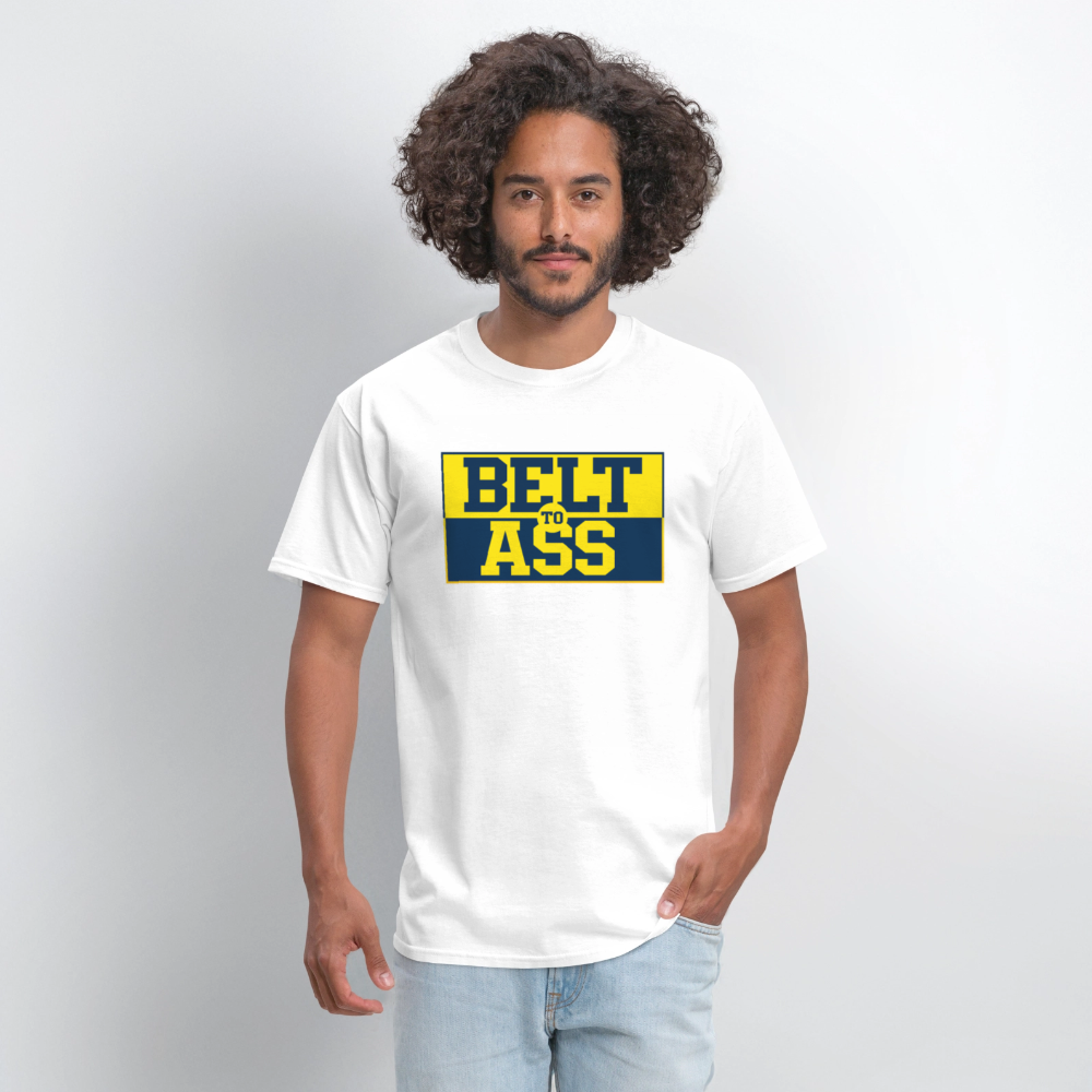 Michigan Belt to Ass Men's T-Shirt - white