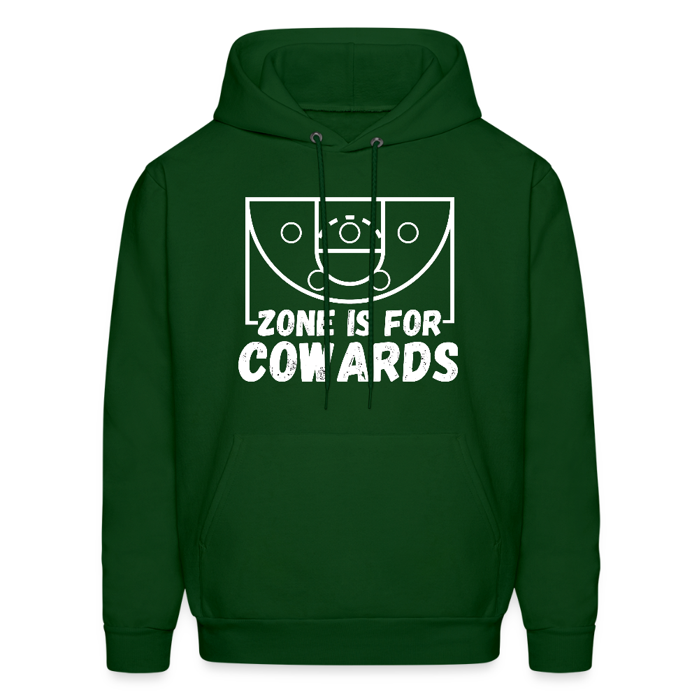 Zone is for Cowards Hoodie - forest green