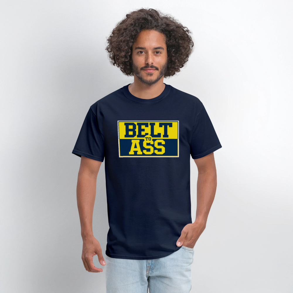 Michigan Belt to Ass Men's T-Shirt - navy