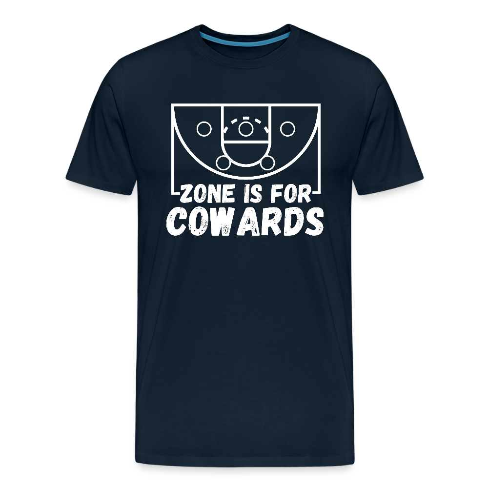 Zone is for Cowards Tee - deep navy