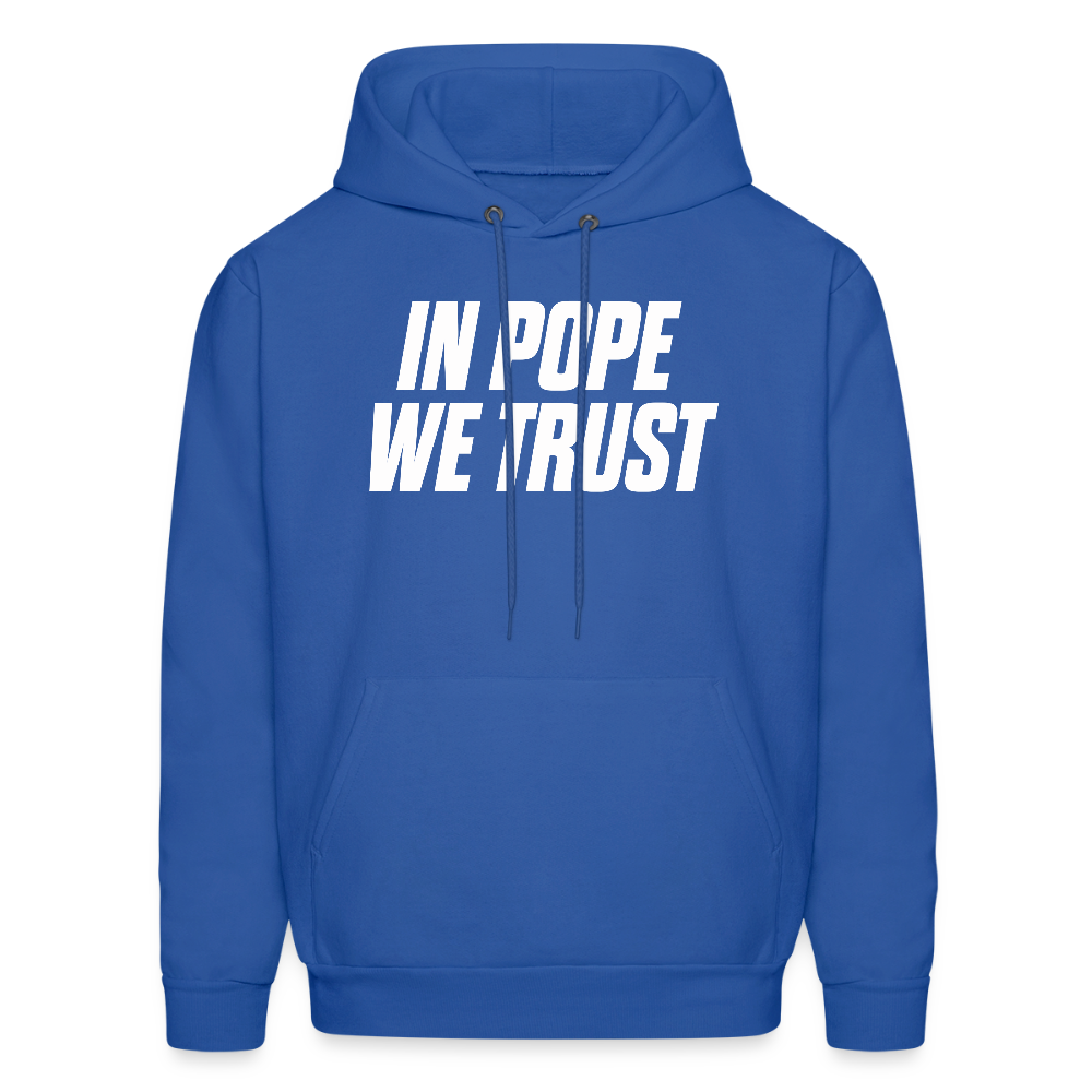 In Pope We Trust Men's Hoodie - royal blue