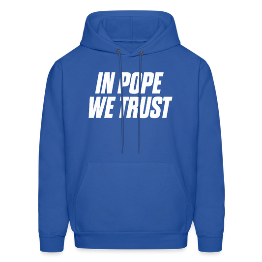 In Pope We Trust Men's Hoodie - royal blue