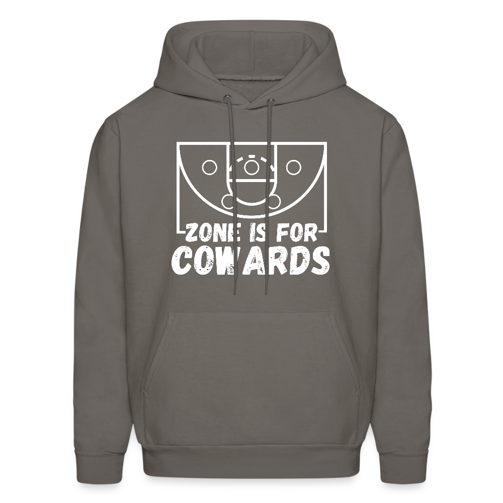 Zone is for Cowards Hoodie - asphalt gray