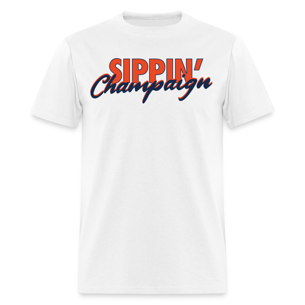 The Sippin' Champaign Tee - white