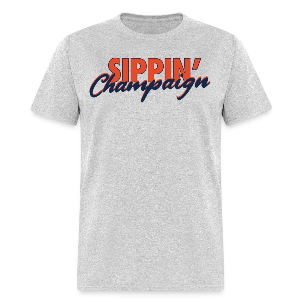 The Sippin' Champaign Tee - heather gray