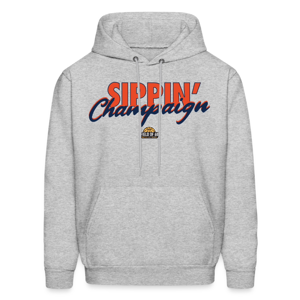The Sippin' Champaign Hoodie - heather gray