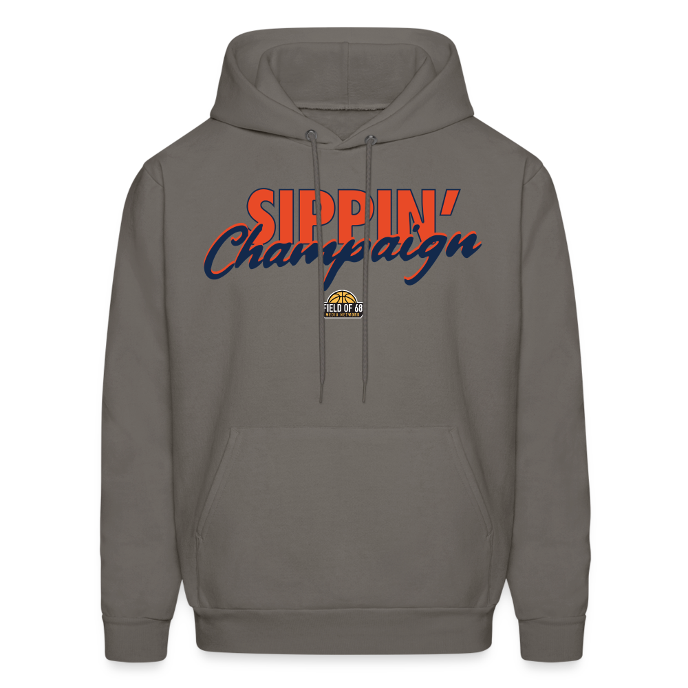 The Sippin' Champaign Hoodie - asphalt gray