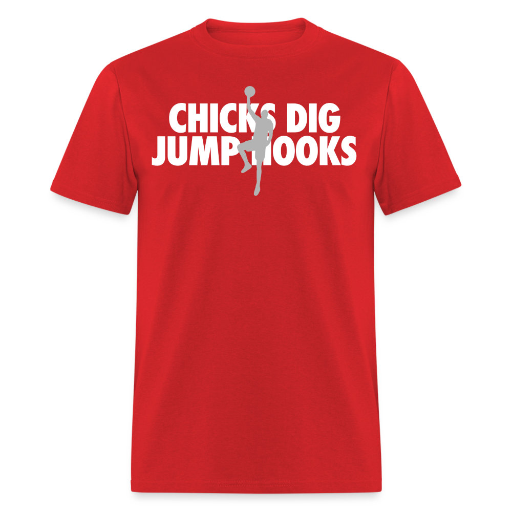 The Chicks Dig Jump Hooks Tee - red