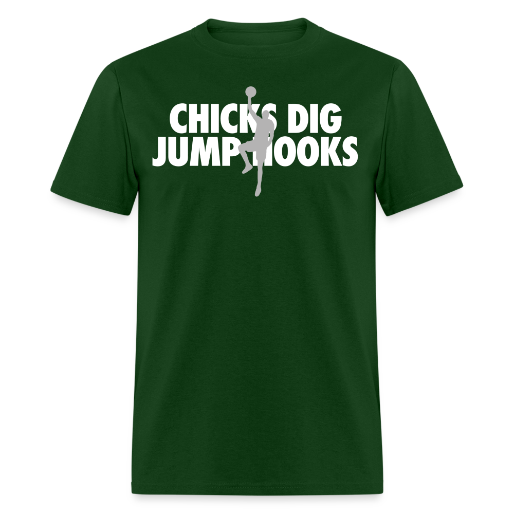 The Chicks Dig Jump Hooks Tee - forest green