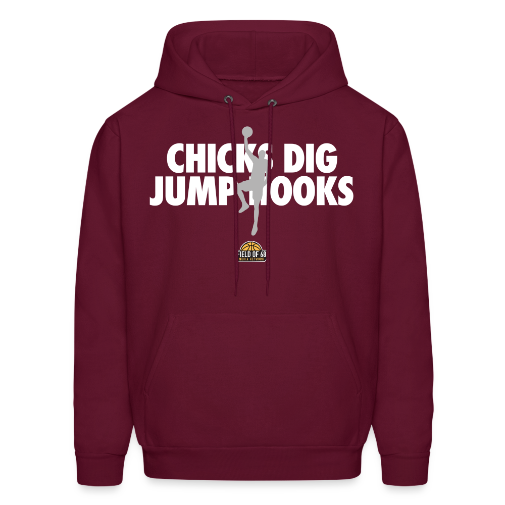 The Chicks Dig Jump Hooks Hoodie - burgundy
