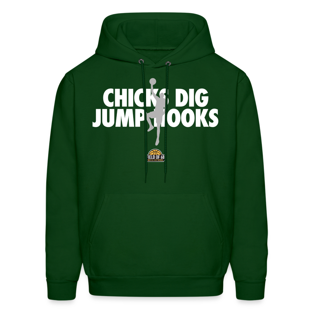 The Chicks Dig Jump Hooks Hoodie - forest green