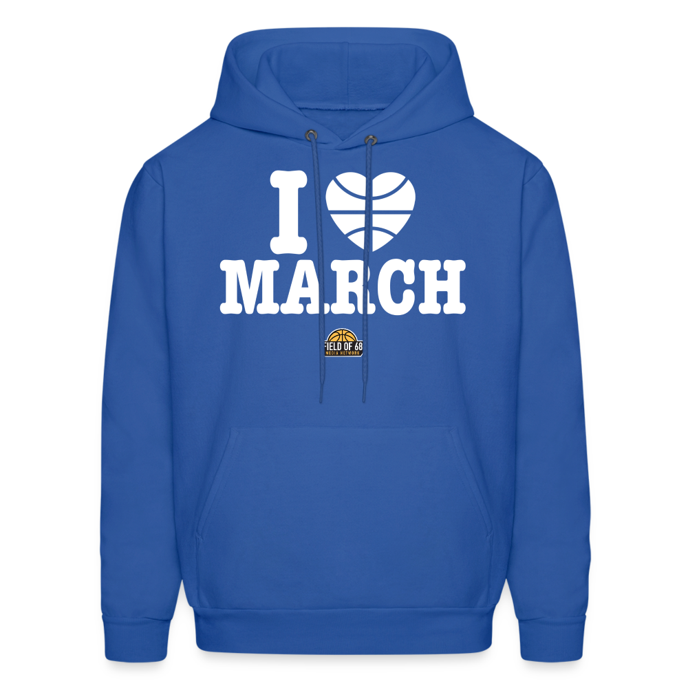 The I Love March Hoodie - royal blue