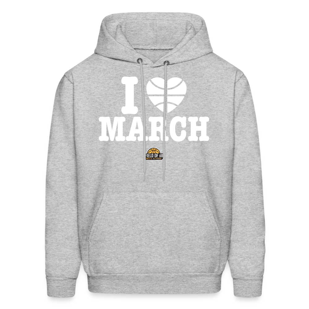 The I Love March Hoodie - heather gray