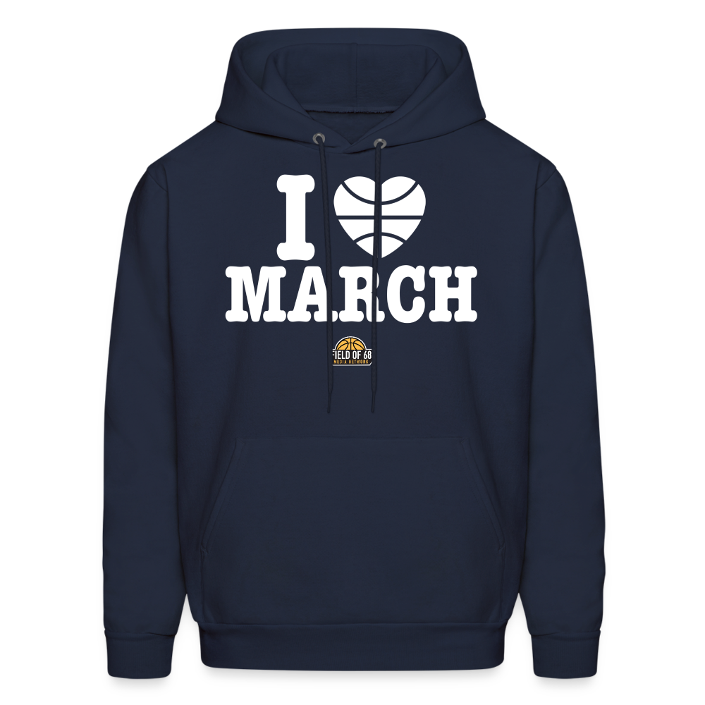 The I Love March Hoodie - navy